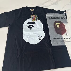 Black bape T-Shirt with White ape
